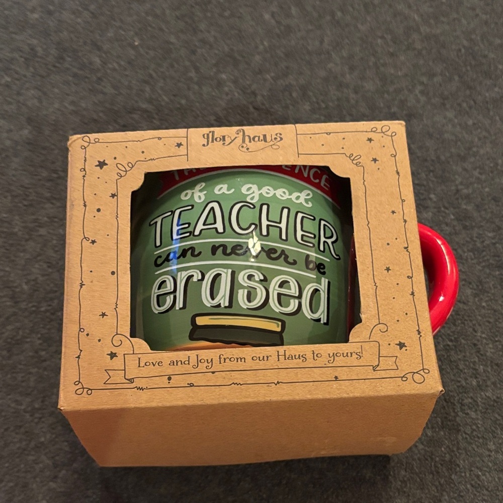 NWT Glory Haus Branded Gift Box Teacher Appreciation Mug